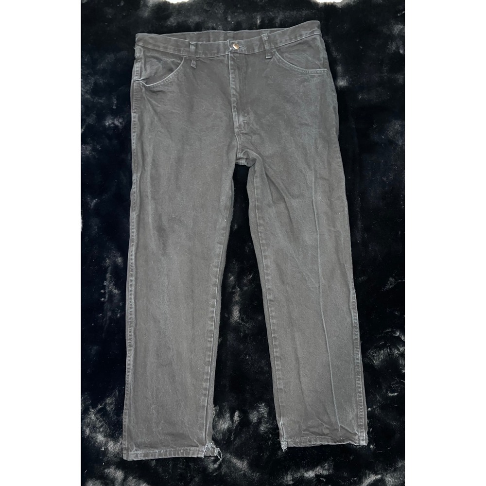 Rustler Jeans Mens 38x30β Black Denim Cotton Pants Workwear Casual Classic